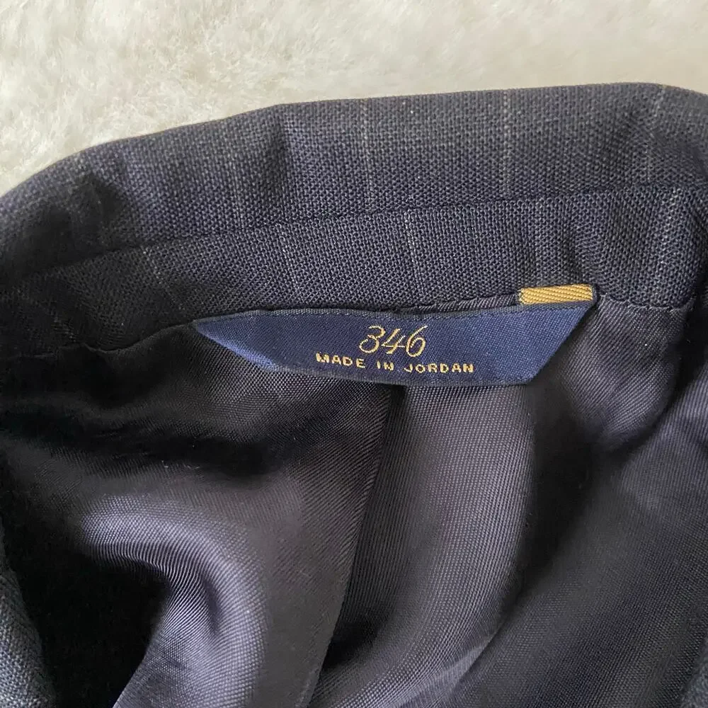 Brooks Brothers Navy Pinstripe Wool Jacket